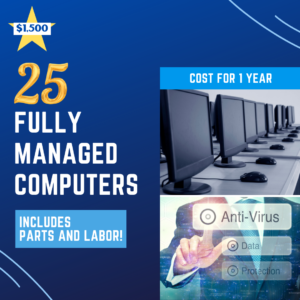 As a managed service client, you are guaranteed complete onsite and remote support for any and all IT needs for your company. In addition, you can upgrade your equipment at a discounted rate!